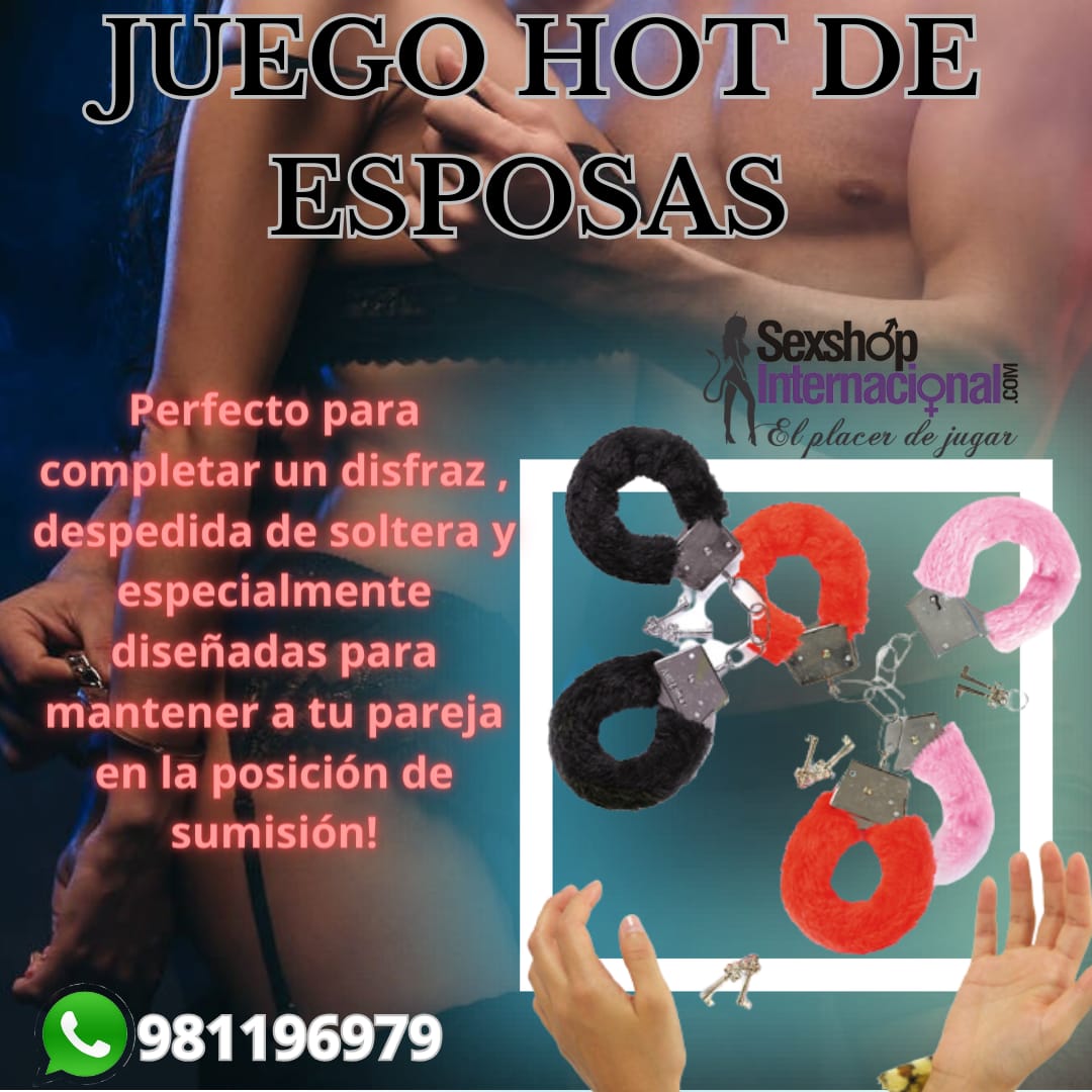 JUEGO DE ESPOSAS-CON ANTIFAS-DE ACERO-PELUCHE-SEXSHOP MIRAFLORES 